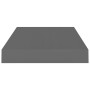 Estantes flotantes de pared 4 uds MDF gris brillo 40x23x3,8 cm de vidaXL, Estantes y estanterías - Ref: Foro24-323786, Precio...