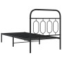 Estructura de cama con cabecero metal negro 80x200 cm de , Camas y somieres - Ref: Foro24-377108, Precio: 72,60 €, Descuento: %