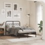 Estructura de cama con cabecero metal negro 120x200 cm de , Camas y somieres - Ref: Foro24-377115, Precio: 110,67 €, Descuent...