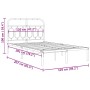 Estructura de cama con cabecero metal negro 120x200 cm de , Camas y somieres - Ref: Foro24-377115, Precio: 110,67 €, Descuent...