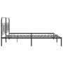 Estructura de cama con cabecero metal negro 160x200 cm de , Camas y somieres - Ref: Foro24-377120, Precio: 129,14 €, Descuent...