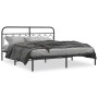 Estructura de cama con cabecero metal negro 183x213 cm de , Camas y somieres - Ref: Foro24-377122, Precio: 113,82 €, Descuent...
