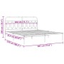 Estructura de cama con cabecero metal negro 183x213 cm de , Camas y somieres - Ref: Foro24-377122, Precio: 113,82 €, Descuent...