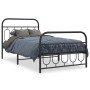 Estructura de cama con cabecero y estribo metal negro 100x190cm de , Camas y somieres - Ref: Foro24-377129, Precio: 76,05 €, ...