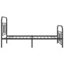 Estructura de cama con cabecero y estribo metal negro 100x190cm de , Camas y somieres - Ref: Foro24-377129, Precio: 76,05 €, ...