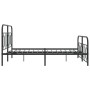 Estructura de cama cabecero y estribo metal negro 135x190 cm de , Camas y somieres - Ref: Foro24-377134, Precio: 118,89 €, De...