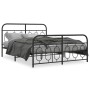 Estructura de cama cabecero y estribo metal negro 140x200 cm de , Camas y somieres - Ref: Foro24-377136, Precio: 143,58 €, De...