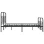 Estructura de cama cabecero y estribo metal negro 140x200 cm de , Camas y somieres - Ref: Foro24-377136, Precio: 143,58 €, De...