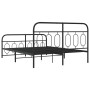 Estructura de cama cabecero y estribo metal negro 140x200 cm de , Camas y somieres - Ref: Foro24-377136, Precio: 143,58 €, De...