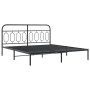 Estructura de cama cabecero y estribo metal negro 193x203 cm de , Camas y somieres - Ref: Foro24-377141, Precio: 155,73 €, De...
