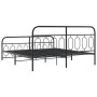 Estructura de cama cabecero y estribo metal negro 193x203 cm de , Camas y somieres - Ref: Foro24-377141, Precio: 155,73 €, De...