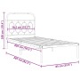 Estructura de cama de metal con cabecero blanco 80x200 cm de , Camas y somieres - Ref: Foro24-377157, Precio: 73,94 €, Descue...
