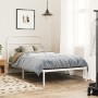 Estructura de cama de metal con cabecero blanco 100x190 cm de , Camas y somieres - Ref: Foro24-377160, Precio: 69,09 €, Descu...