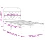 Estructura de cama de metal con cabecero blanco 100x190 cm de , Camas y somieres - Ref: Foro24-377160, Precio: 69,09 €, Descu...