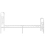 Estructura cama metal con cabecero y pie cama blanca 90x190 cm de , Camas y somieres - Ref: Foro24-377176, Precio: 80,15 €, D...