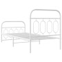 Estructura cama metal con cabecero y pie cama blanca 90x190 cm de , Camas y somieres - Ref: Foro24-377176, Precio: 80,15 €, D...