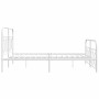 Estructura cama metal con cabecero y estribo blanco 135x190 cm de , Camas y somieres - Ref: Foro24-377183, Precio: 107,34 €, ...