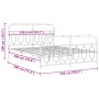 Estructura cama metal con cabecero y estribo blanco 135x190 cm de , Camas y somieres - Ref: Foro24-377183, Precio: 107,34 €, ...