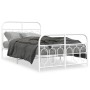 Estructura cama metal con cabecero y estribo blanco 120x190 cm de , Camas y somieres - Ref: Foro24-377181, Precio: 118,23 €, ...