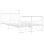 Estructura cama metal con cabecero y estribo blanco 120x190 cm de , Camas y somieres - Ref: Foro24-377181, Precio: 118,23 €, ...