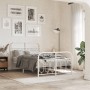 Estructura cama metal con cabecero y estribo blanco 120x190 cm de , Camas y somieres - Ref: Foro24-377181, Precio: 118,23 €, ...