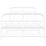 Estructura cama metal con cabecero y estribo blanco 120x190 cm de , Camas y somieres - Ref: Foro24-377181, Precio: 118,23 €, ...