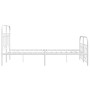 Estructura cama metal con cabecero y estribo blanco 120x190 cm de , Camas y somieres - Ref: Foro24-377181, Precio: 118,23 €, ...