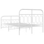 Estructura cama metal con cabecero y estribo blanco 120x190 cm de , Camas y somieres - Ref: Foro24-377181, Precio: 118,23 €, ...