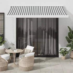 Toldo retráctil aluminio y tela gris antracita y blanco 3x2,5 m de , Toldos - Ref: Foro24-3216123, Precio: 486,35 €, Descuent...
