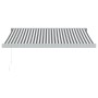 Toldo retráctil aluminio y tela gris antracita y blanco 3x2,5 m de , Toldos - Ref: Foro24-3216123, Precio: 366,06 €, Descuent...