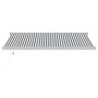 Toldo retráctil aluminio y tela gris antracita y blanco 4x3 m de , Toldos - Ref: Foro24-3216135, Precio: 1,00 €, Descuento: %