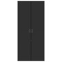 Mueble zapatero de madera contrachapada negro 80x39x178 cm de , Zapateros y organizadores de calzado - Ref: Foro24-3276673, P...