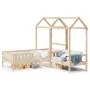 Set de cama y banco con techo madera maciza de pino 90x200 cm de , Camas y somieres - Ref: Foro24-3282174, Precio: 307,93 €, ...