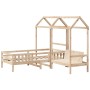 Set de cama y banco con techo madera maciza de pino 90x200 cm de , Camas y somieres - Ref: Foro24-3282174, Precio: 312,52 €, ...