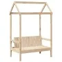 Set de cama y banco con techo madera maciza de pino 90x200 cm de , Camas y somieres - Ref: Foro24-3282174, Precio: 307,93 €, ...