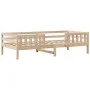 Set de cama y banco con techo madera maciza de pino 90x200 cm de , Camas y somieres - Ref: Foro24-3282174, Precio: 307,93 €, ...