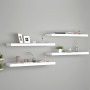Estantes flotantes de pared 4 uds MDF blanco 80x23,5x3,8 cm de vidaXL, Estantes y estanterías - Ref: Foro24-323816, Precio: 6...