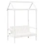 Set de cama y banco con techo maciza de pino blanco 90x190 cm de , Camas y somieres - Ref: Foro24-3282181, Precio: 349,15 €, ...