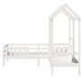 Set de cama y banco con techo maciza de pino blanco 90x190 cm de , Camas y somieres - Ref: Foro24-3282181, Precio: 354,14 €, ...