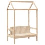 Set de cama y banco con techo madera maciza de pino 75x190 cm de , Camas y somieres - Ref: Foro24-3282183, Precio: 272,19 €, ...