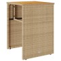 Sillas y mesita de jardín 3 piezas ratán sintético cojín beige de , Conjuntos de jardín - Ref: Foro24-4003877, Precio: 203,29...