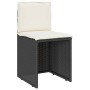 Mesita y sillas con cojines 3 piezas ratán sintético negro de , Conjuntos de jardín - Ref: Foro24-4003875, Precio: 196,75 €, ...