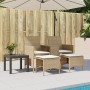 Sofá de jardín 2 plazas con mesa y taburetes ratán PE beige de , Sofás de exterior - Ref: Foro24-4003894, Precio: 205,30 €, D...