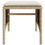 Sofá de jardín 2 plazas con mesa y taburetes ratán PE beige de , Sofás de exterior - Ref: Foro24-4003894, Precio: 205,30 €, D...