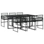 Juego de comedor de jardín 7 piezas ratán sintético negro de , Conjuntos de jardín - Ref: Foro24-3295049, Precio: 442,36 €, D...