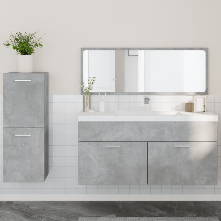 Set muebles de baño 2 piezas madera contrachapada gris hormigón de , Muebles de baño - Ref: Foro24-3308534, Precio: 105,39 €,...