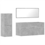 Set muebles de baño 2 piezas madera contrachapada gris hormigón de , Muebles de baño - Ref: Foro24-3308534, Precio: 105,39 €,...