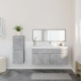 Set muebles de baño 2 piezas madera contrachapada gris hormigón de , Muebles de baño - Ref: Foro24-3308534, Precio: 105,39 €,...