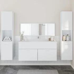 Juego de muebles de baño 4 pzas madera contrachapada blanco de , Muebles de baño - Ref: Foro24-3308536, Precio: 178,84 €, Des...