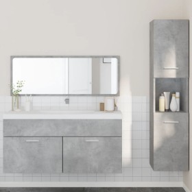 Set muebles de baño 2 piezas madera contrachapada gris hormigón de , Muebles de baño - Ref: Foro24-3308529, Precio: 146,19 €,...